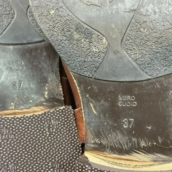 Francesco Morichetti Women's Brown Leather Riding Boots Size EU 37 - Picture 8 of 12